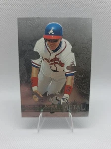 1996 Fleer Metal Universe - Chipper Jones #129 Platinum Edition - Picture 1 of 2