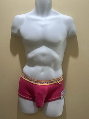 Ropa interior de diseñador para hombre Andrew Christian rosa calzoncillo boxer talla M Foto 1 de 4