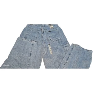 Pantalones de mezclilla de colección Y2K remachados por Lee Carpenter azul lavado claro hechos en EE. UU. talla 12 pequeños - Imagen 1 de 10