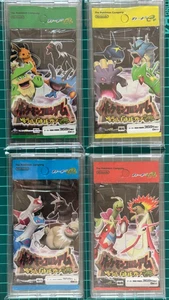 Pokemon Coliseo Doble Tarjeta de Batalla e+ Rojo-Azul-Amarillo-Verde Juego de 4 Sellados - Imagen 1 de 3