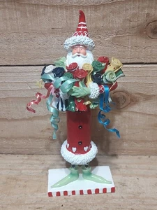 Department 56 2005 8 1/2 Zoll Keramik Weihnachtsmann hält Geschenkpapier - Bild 1 von 6