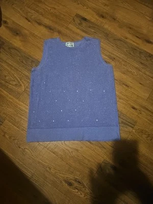 Quacker Factory Purple Sequin Embellished Sweater Womens Size Large L - Image 1 of 3