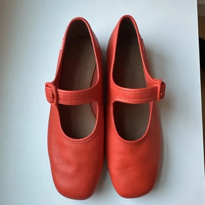 Camper Mujer Rojo Mary Jane Pisos Talla 37 Foto 1 de 4