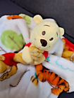Peluche Winnie l'ourson lovey bébé couverture de sécurité colorée tigre abeille nuages jouet