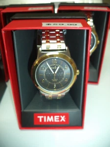 MENS TIMEX GOLD /SILVER MAIN STREET COLLECTION ANALOG WATCH GOOD TW2P61900 NOS3 - Picture 1 of 12