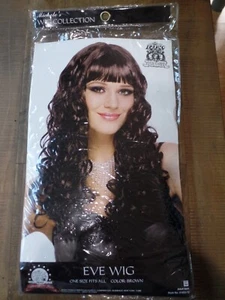 NOS FRANCO COSTUME CULTURE, LONG EVE WIG, BROWN - Picture 1 of 6
