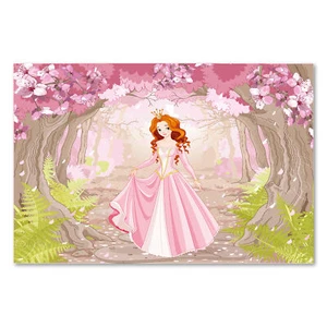 Postereck 2354 Poster Leinwand Prinzessin, Märchen Rosa Krone Kleid Kinderzimmer - Bild 1 von 7