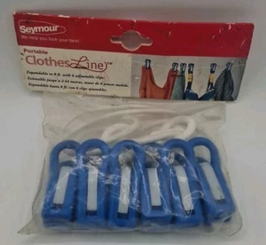 VTG Seymour portable clothesline 8ft with 6 Adjustable clips Van Life Camping - Picture 1 of 5
