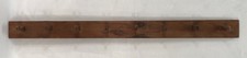 Antique Vintage 43” Primitive Pegged Pine Wood 8 Hooks Coat Hat Rack