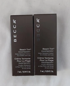 2 Becca beach tint water resistant colour for cheeks and lips raspberry full sz - Picture 1 of 4