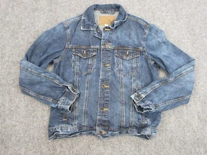 American Eagle Jacket Womens Adult Medium Blue Denim Casual Button Up Coat - Picture 1 of 10