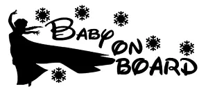 Pegatina de ventana Elsa Disney bebé a bordo niño, niños, princesa, coche/furgoneta ¡Froz!¡! - Imagen 1 de 11