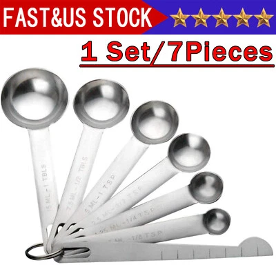Stainless Measuring Steel 18/8 Spoons Set Cups and quality-01Piece Heavy Duty - Image 1 of 4