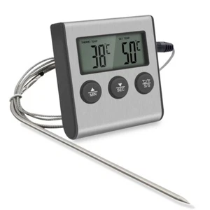 DIGITAL-BACKOFENTHERMOMETER FLEISCHTHERMOMETER-KERNTEMPERATURMESSER SONDE N B1W2 - Bild 1 von 16