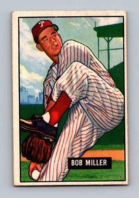 1951 Bowman #220 Bob Miller GD-VG Vintage Baseball Card - Image 1 of 2