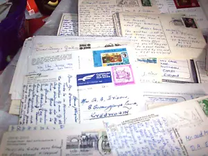 Bundle 128 used Postcards with stamps on ref 218 - Picture 1 of 2