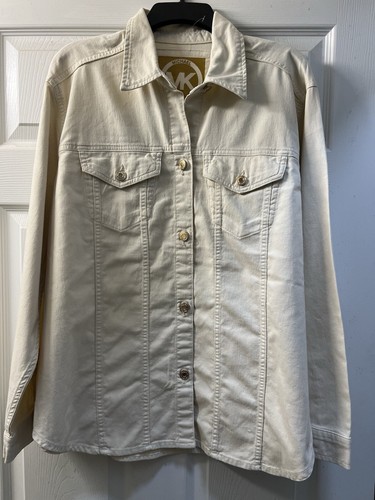 Giacca jeans Michael Kors osso tono oro bottoni nuova con etichetta 125