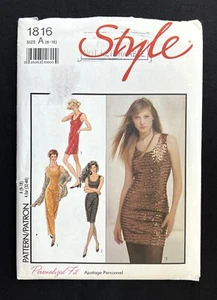 Style 1816 Misses Fitted Dress w/Personalized Fit 1990's Pattern size 6-18 Uncut - Picture 1 of 2