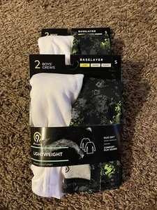 Boys Champion Crew Base Layer 2PK-Warm-Long Sleeve-Small(6/8) - Imagen 1 de 2