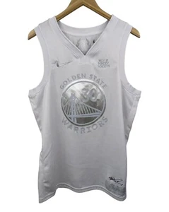 Nike Stephen Curry White Golden State Warriors MVP Swingman Jersey Sz 48 L RARE - Picture 1 of 11