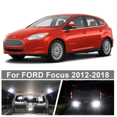 13x Interior LED Light Bulbs Trunk Reverse White For Ford Focus 2012-2018 Foto 1 de 4