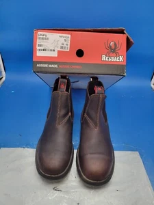 Redback NEVADA Puma Aquapel UNPU Elastic Sided Soft Toe Work Boots Tag Size 9 - Picture 1 of 3