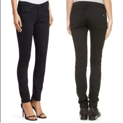 Rag & Bone Womens 27 Dre Low Rise Slim Boyfriend Jeans Dark Hunter Green - Image 1 of 4