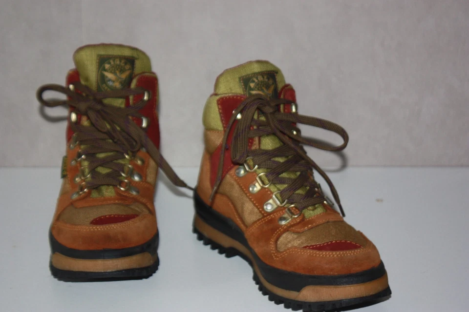 AIGLE Chaussures Randonnées Cuir Textile Marron Vert T 36 TBE - Photo 1/4