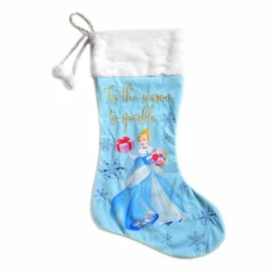 DISNEY CINDERELLA COLLECTIBLE CHRISTMAS VELVET STOCKING 62CM WIDDOP & CO - Picture 1 of 1