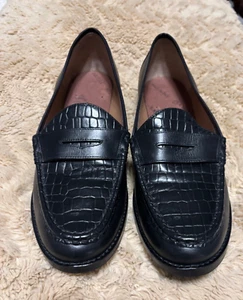 Vionic Women’s Black Waverly Loafer Size 8.5 Croc Embossed Slip On Comfort Shoes - Picture 1 of 15