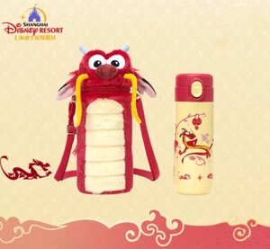 Disney autentica 2024 borsa drago Mushu Capodanno con bottiglia da bevanda disneyland - Foto 1 di 1