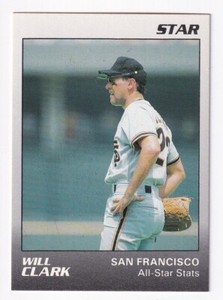 Will Clark Vintage 1989 Star Co. MLB Card # 7 of 11