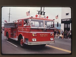 Vtg 1971 35mm Slide - La France Fire Engine Truck, Firefighter, Parade Erie, PA - Picture 1 of 1