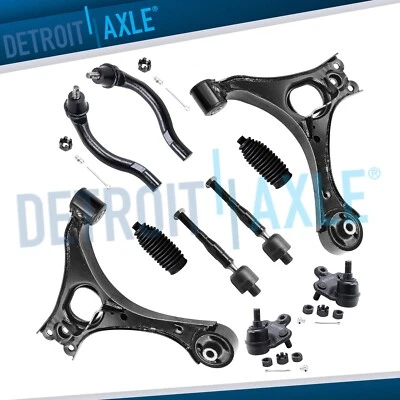10pc Front Lower Control Arms Ball Joints Tierods for 2006-2010 2011 Honda Civic - Image 1 of 4