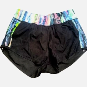 Active8 Black Running Shorts M Vibrant Waistband Lightweight Athletic Fitness M - Picture 1 of 4