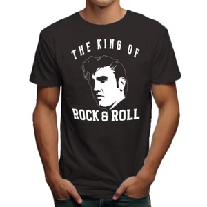 Elvis Presley Herren T-Shirt King Of Rock & Roll Rockabilly 50er Jahre Psychobilly - Bild 1 von 3