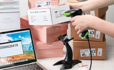 Tera Pro 1D 2D QR Wireless Barcode Scanner Reader with Stand Bluetooth or USB