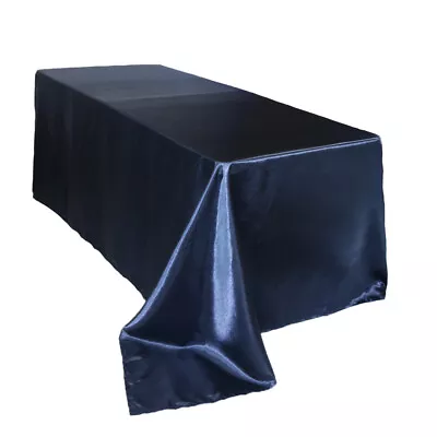 YCC Linens - Rectangular Shiny Satin Tablecloths for Weddings, Events, Home Use - Image 1 of 4