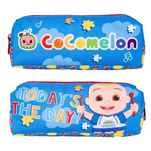 Estuche para lápices rectangular Cocomelon azul con cremallera hoy el día bebé JJ - Imagen 1 de 3
