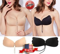 Reusable Strapless Self Adhesive Silicone Invisible Push-up Bra Stick On 1 Pack