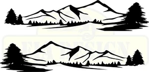 car camper van decal sticker mountains No.1-4 - Picture 1 of 3
