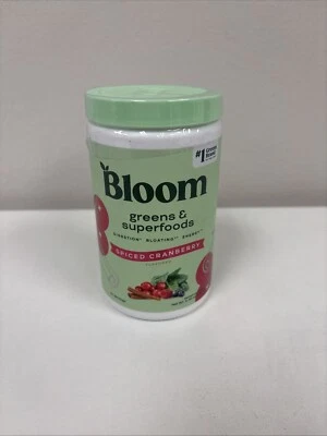 Suplementos dietéticos Bloom Greens Superfoods arándano especiado 5,4 oz 9/26 G99 Foto 1 de 4