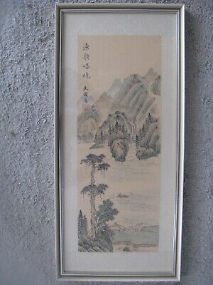 Bild Aquarell Asiatisch China Japan Original Antik Unbeschädigt Signiert Alt • 5€