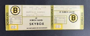 1988 Buffalo Sabres vs Boston Bruins Ticket Stub 1/16/88 Cam Neely Hat Trick!!! - Picture 1 of 2