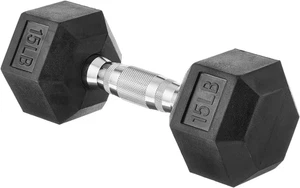 Rubber Hex Dumbbell Hand Weight - Picture 1 of 12