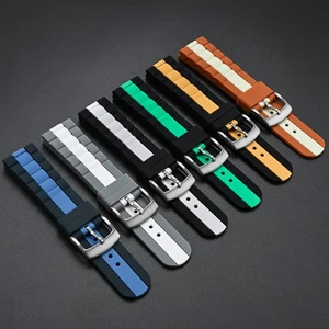 22MM Silicone Rubber Watch Band Strap For Blancpain X Swatch Ocean Of Storms - Picture 1 of 17