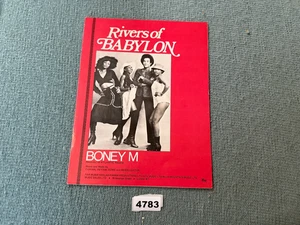 VINTAGE 1978 SHEET MUSIC: BONEY M: 'BY THE RIVERS OF BABYLON-4783 - Bild 1 von 4