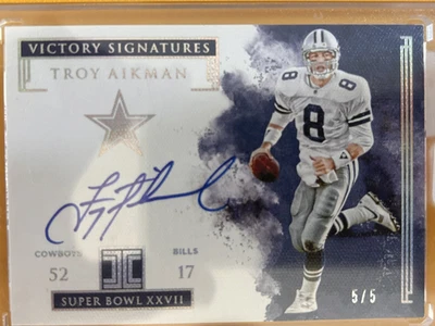 ASSINATURAS DE VITÓRIA IMPECÁVEL PANINI TROY AIKMAN 2019 5/5 - Imagem 1 de 2