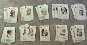 Vintage Card Game - AUTHORS by Whitman - 40 cards with plastic case. - Picture 1 of 5