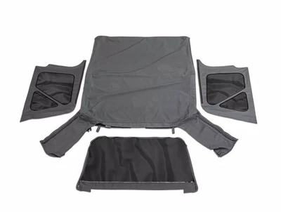 Rampage Black Denim Vinyl Full Steel Doors OEM Soft Top for 97-06 Jeep Wrangler - Image 1 of 4